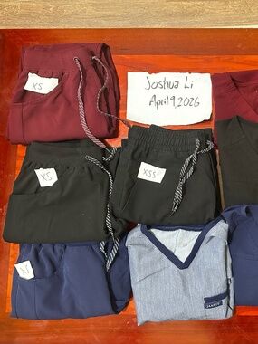 Lot of Jaanuu Men's XS Scrub Sets (4 bottoms & 7 tops)